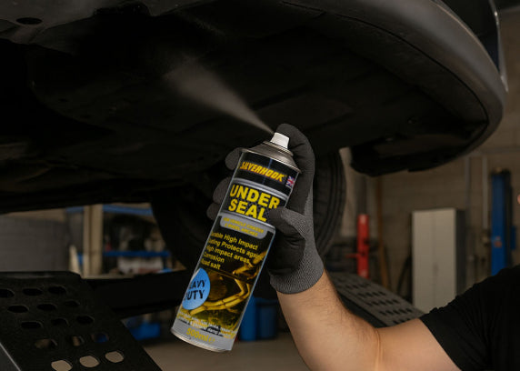 6 X Hammerite Underbody Seal With Waxoyl - 600ml Black Aerosols (5092954)