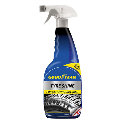 Goodyear Car Tyre Shine Wet-Look Gloss Finish Cleaning Clearer Spray 750ml