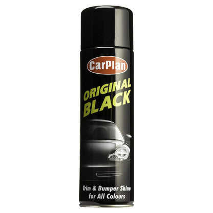 CarPlan Original Black Trim and Bumper Shine All Colours New Look Plastic 500ml