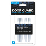 Simply Clear Slimline Door Guards Pack of 4; slim transparent guards to protect vehicle doors from scratches