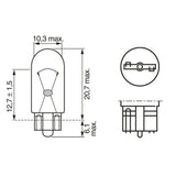 Bosch 501 W5W 12V 5W Pure Light Side Light Bulbs (Twin Pack)