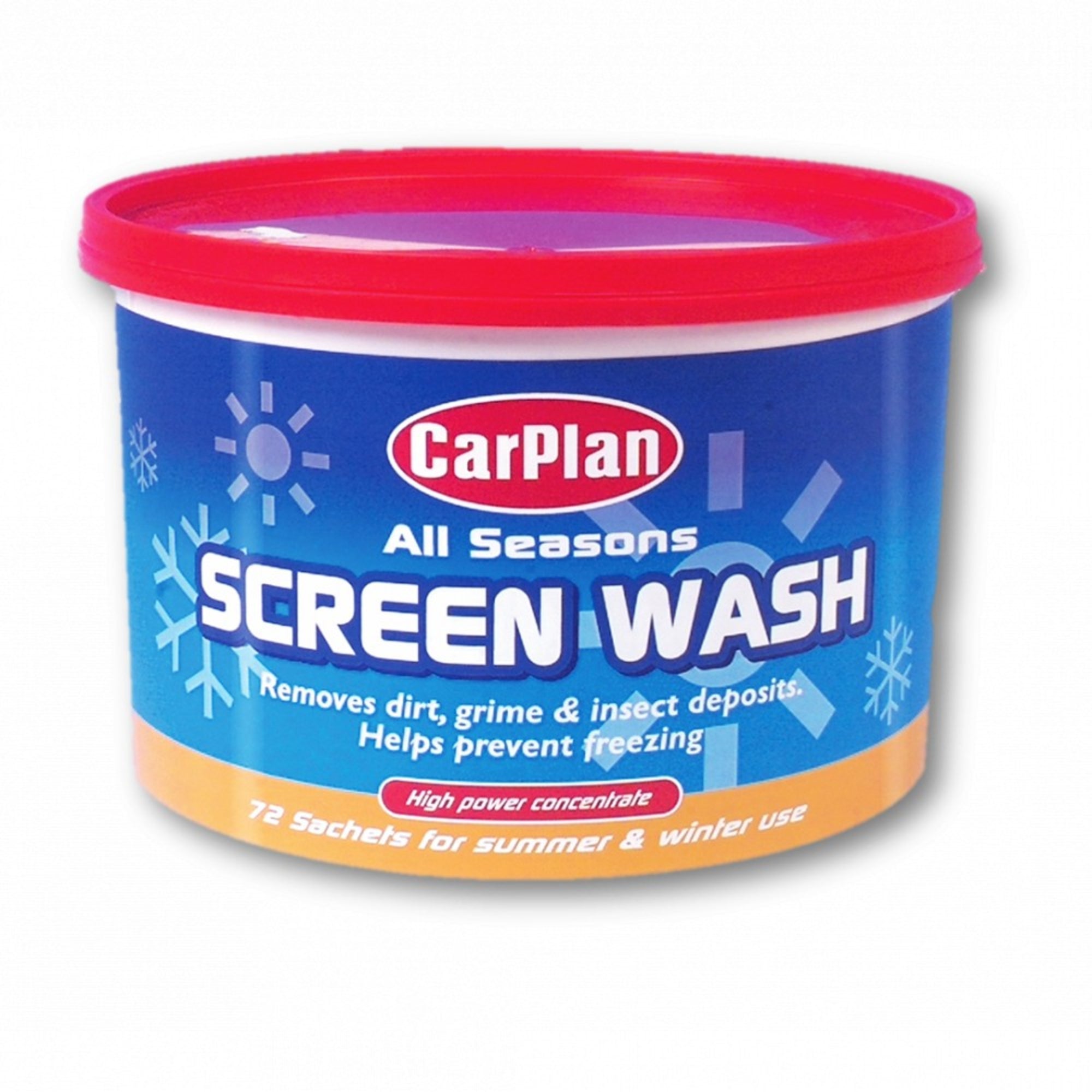 CarPlan Screenwash Sachet Bucket of 72 Sachets