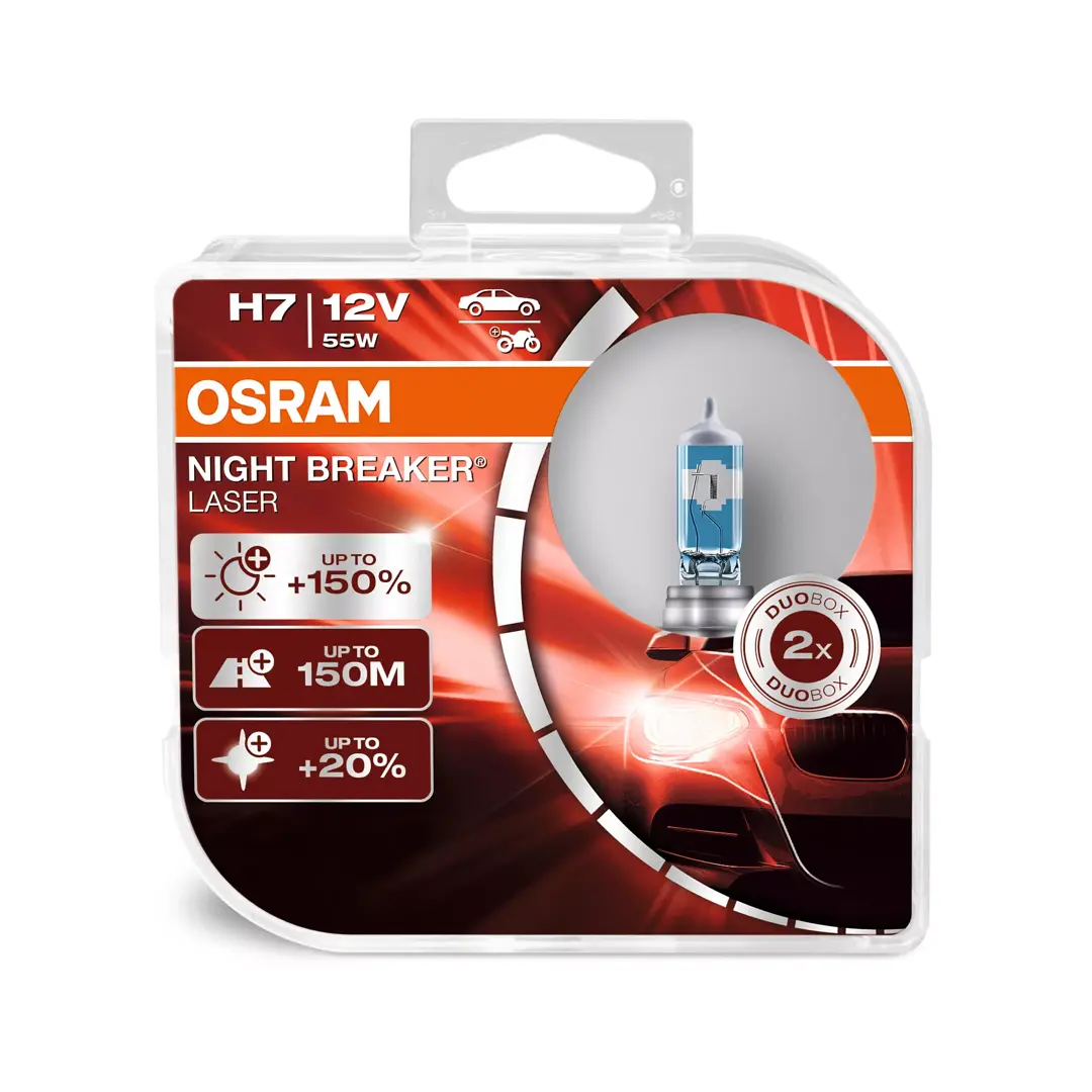 Osram H7 12V 55W Night Breaker Laser (Next Generation) Twin Pack
