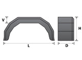 Maypole Wheel Mudguard Plastic 8"