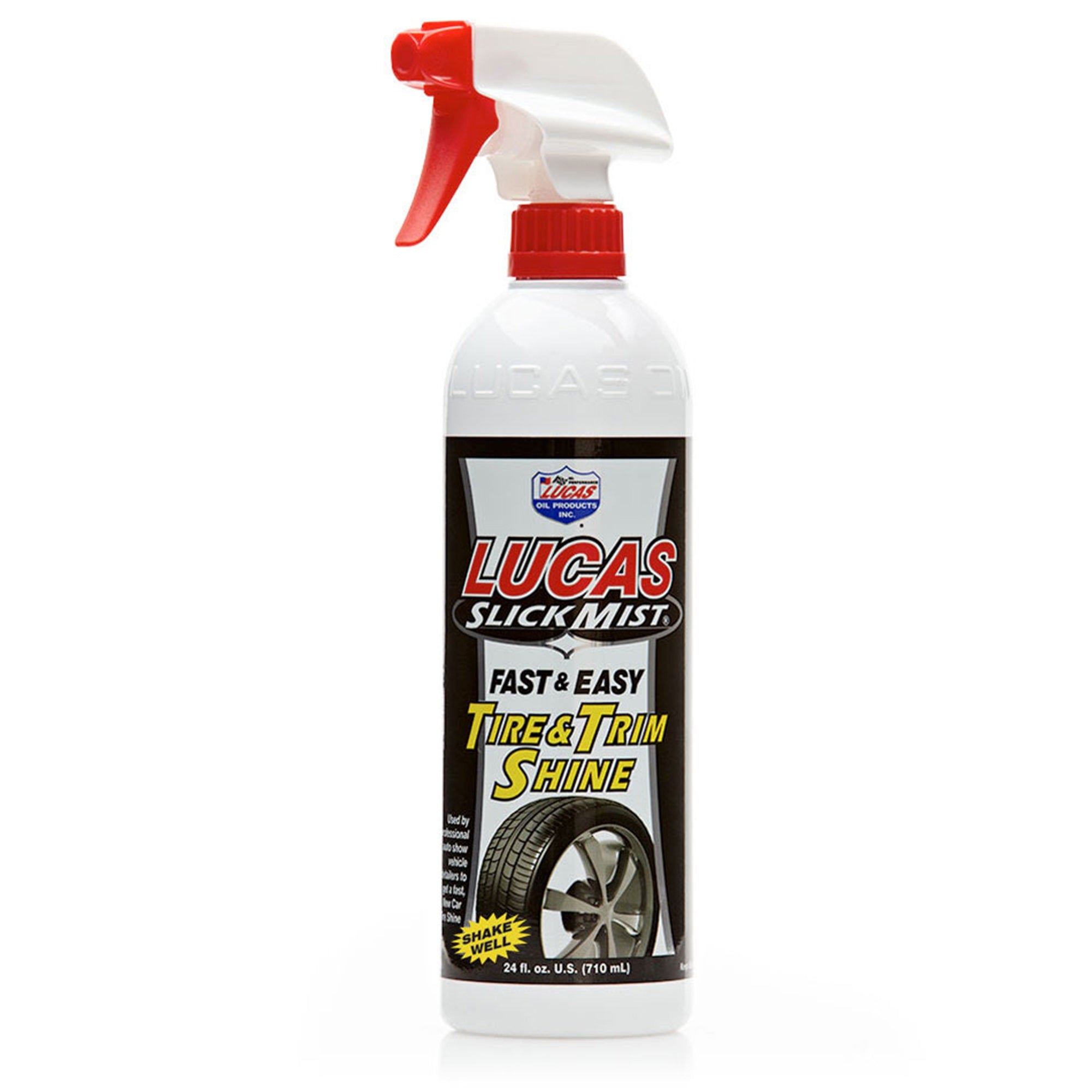 Lucas Slick Mist Tire & Trim Shine Fast & Easy Dull Grey Oxidation Remover 710mL