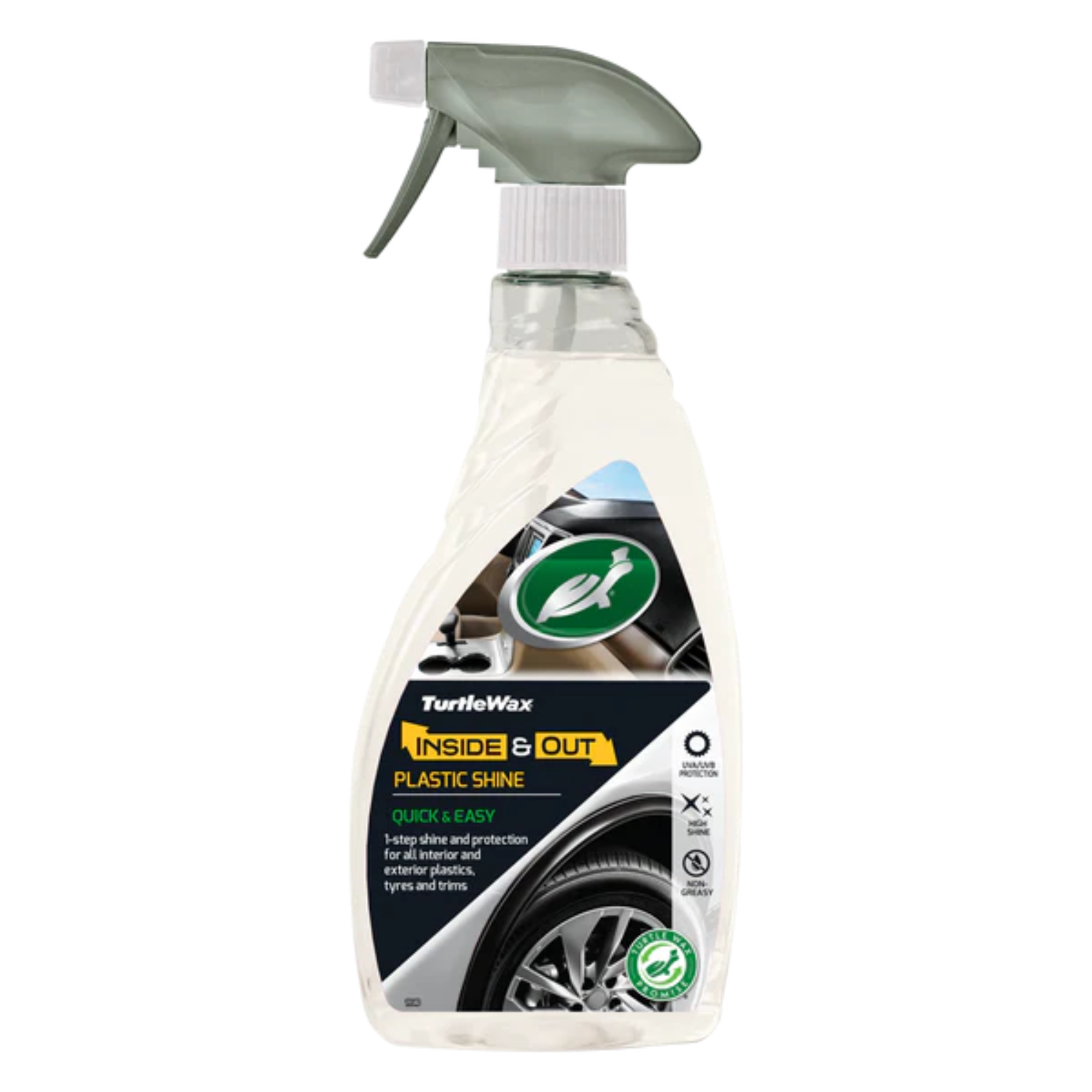 Turtle Wax Inside & Out Plastic Shine Interior Exterior Plastic Protection 500mL