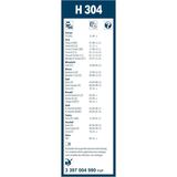 Bosch Super Plus Plastic Design Blade Rear 12" (300mm) - H304