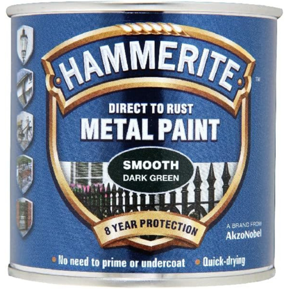Hammerite Direct To Rust Metal Paint - Smooth Dark Green 250ml