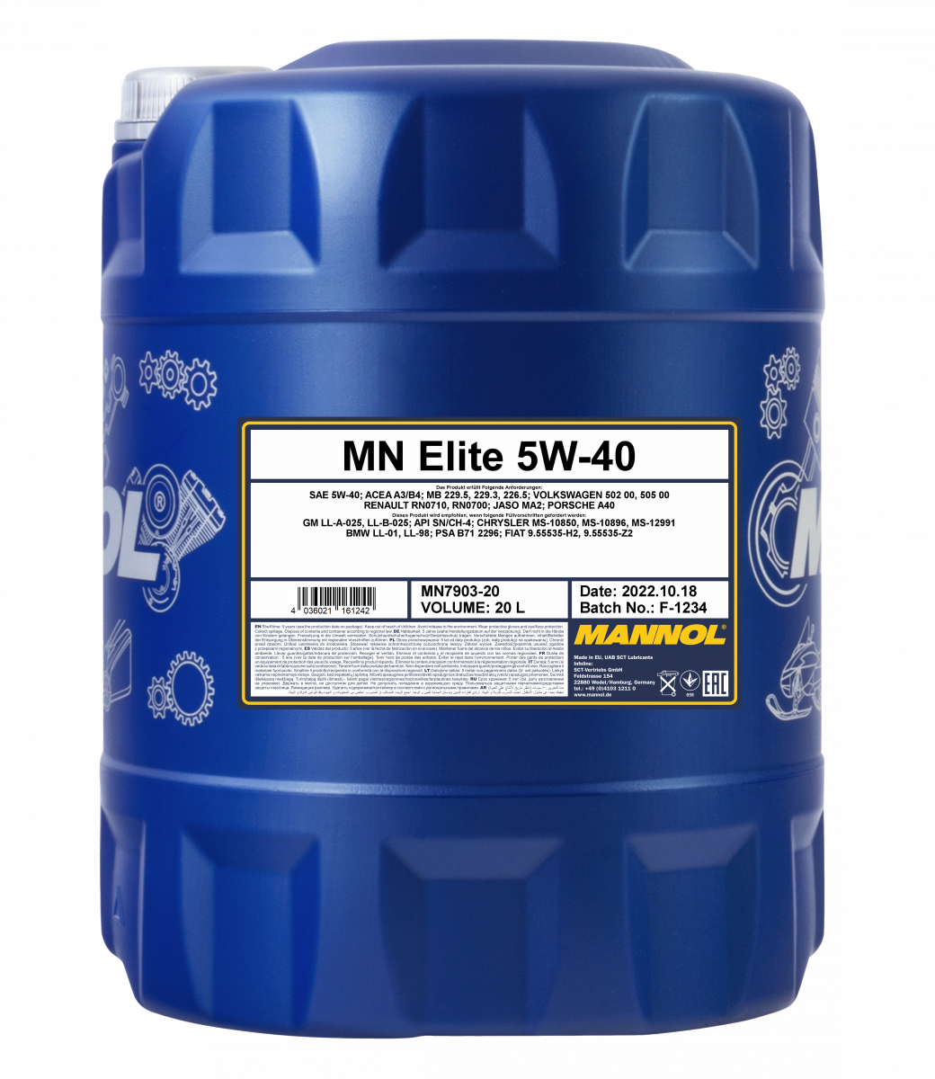 MANNOL Elite Engine Oil 5W-40 20L