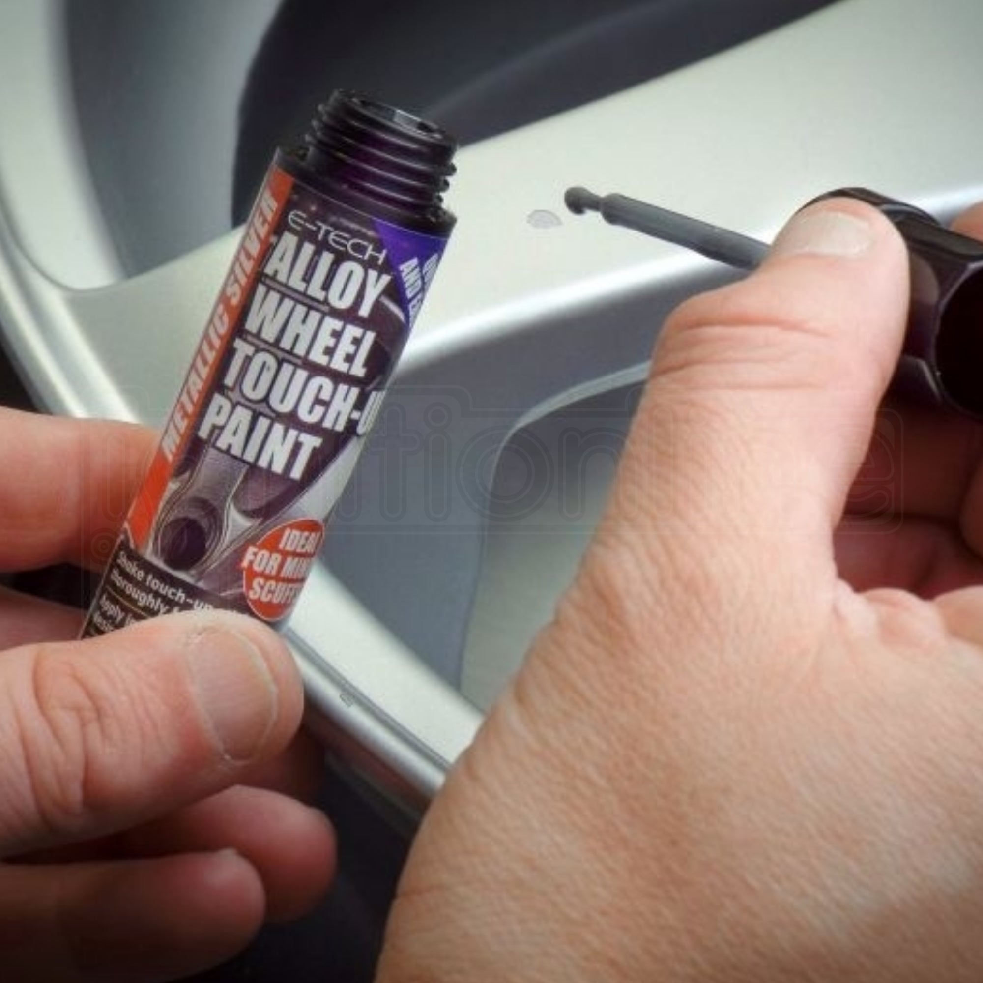 E-Tech Metallic Silver Alloy Wheel Paint Touch-Up Stick 12ml