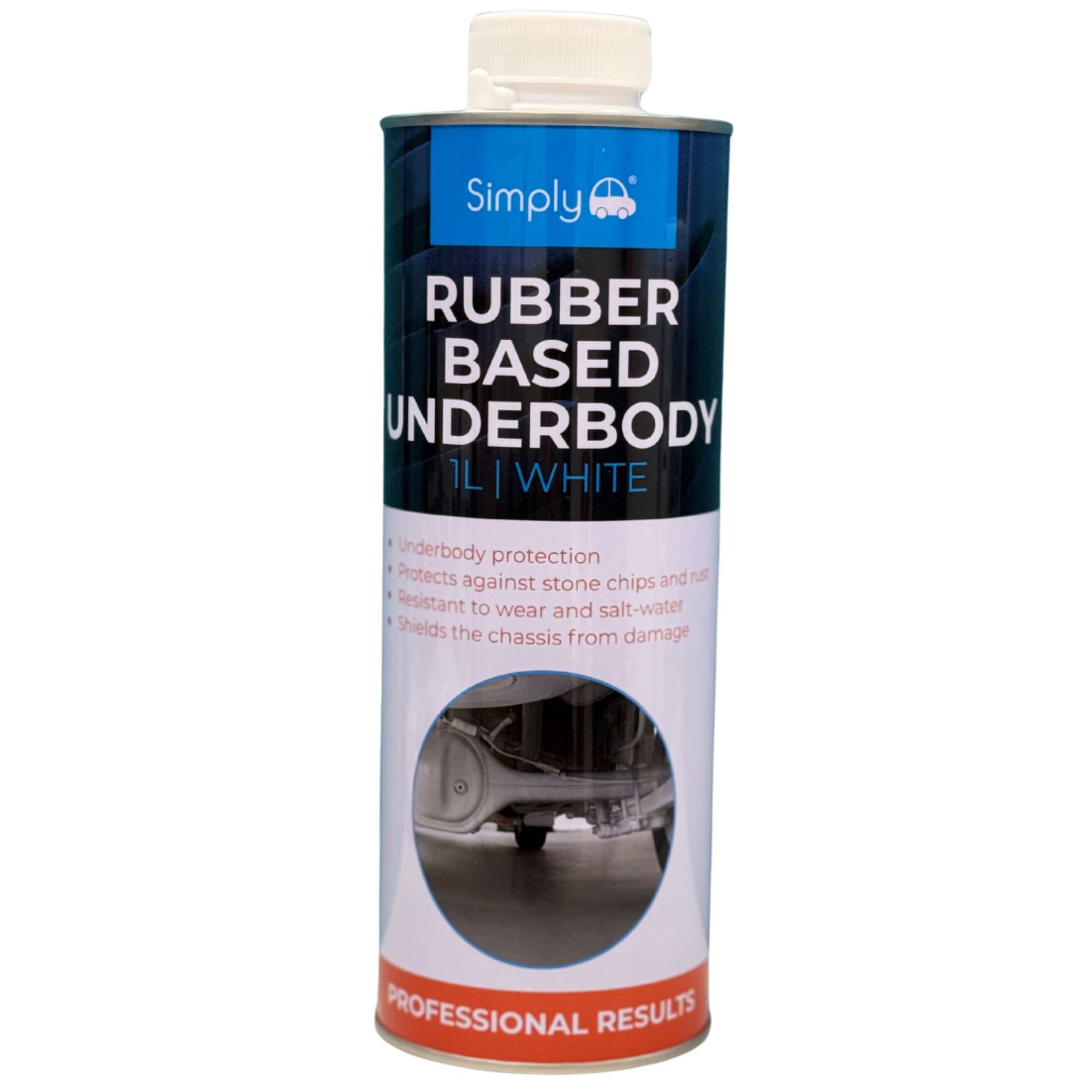 SIMPLY AUTO WHITE RUBBER BASED UNDERBODY 1L 