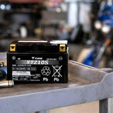 Yuasa 12V motorcycle battery, YTZ10S maintenance-free, high performance and reliable start.