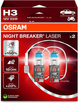 OSRAM H3 453 Night Breaker Laser Next Generation Headlight Bulbs 12V 55W (Twin Pack)