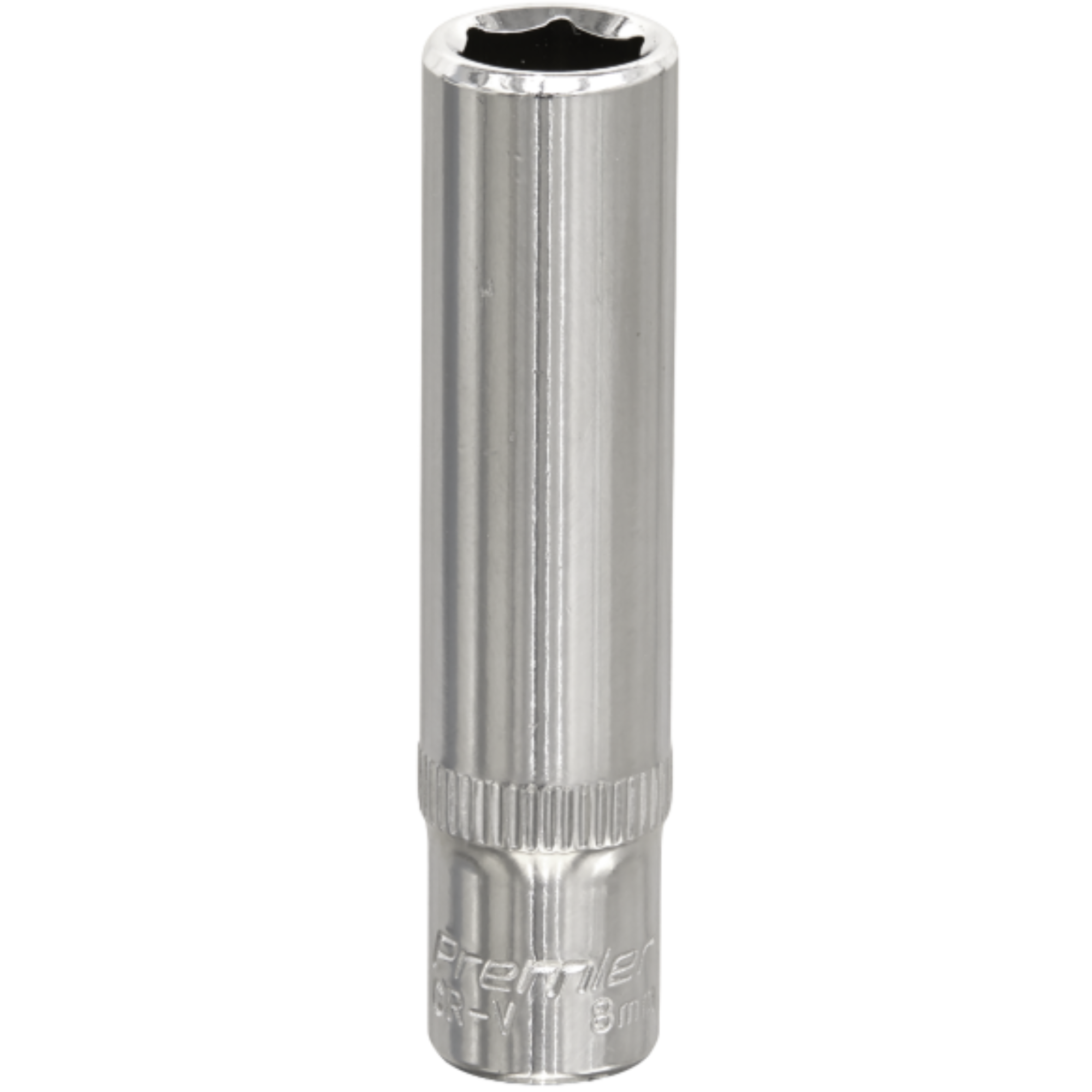 Premier Fully Polished Deep Socket 1/4"Sq Drive 8mm