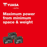 Yuasa 12V motorcycle battery, YTZ10S maintenance-free, high performance and reliable start.