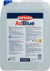 Carlube AdBlue 10L, diesel exhaust fluid for modern diesel vehicles, reduces emissions.