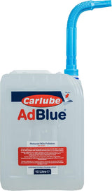 Carlube AdBlue 10L, diesel exhaust fluid for modern diesel vehicles, reduces emissions.