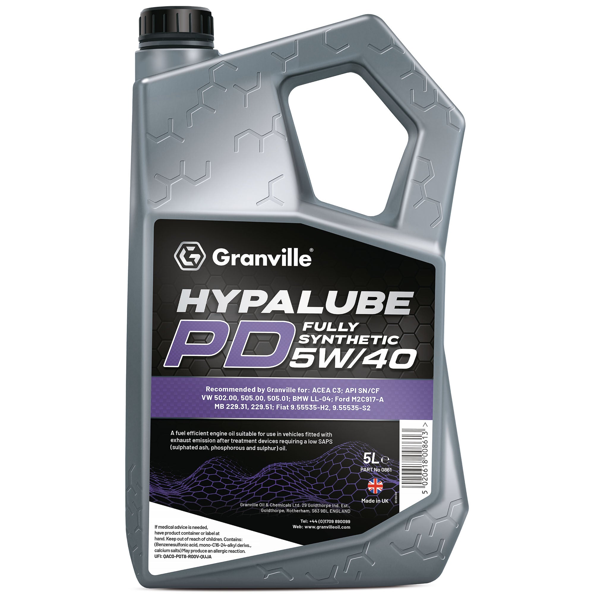 Granville Hypalube Pd Fully Synthetic 5W/40 5 Litres