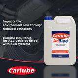 5L Carlube AdBlue with flexible spout, easy pour, reduces diesel emissions.