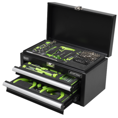 Siegen Mini Toolbox 2 Drawer with 111pc Tool Kit