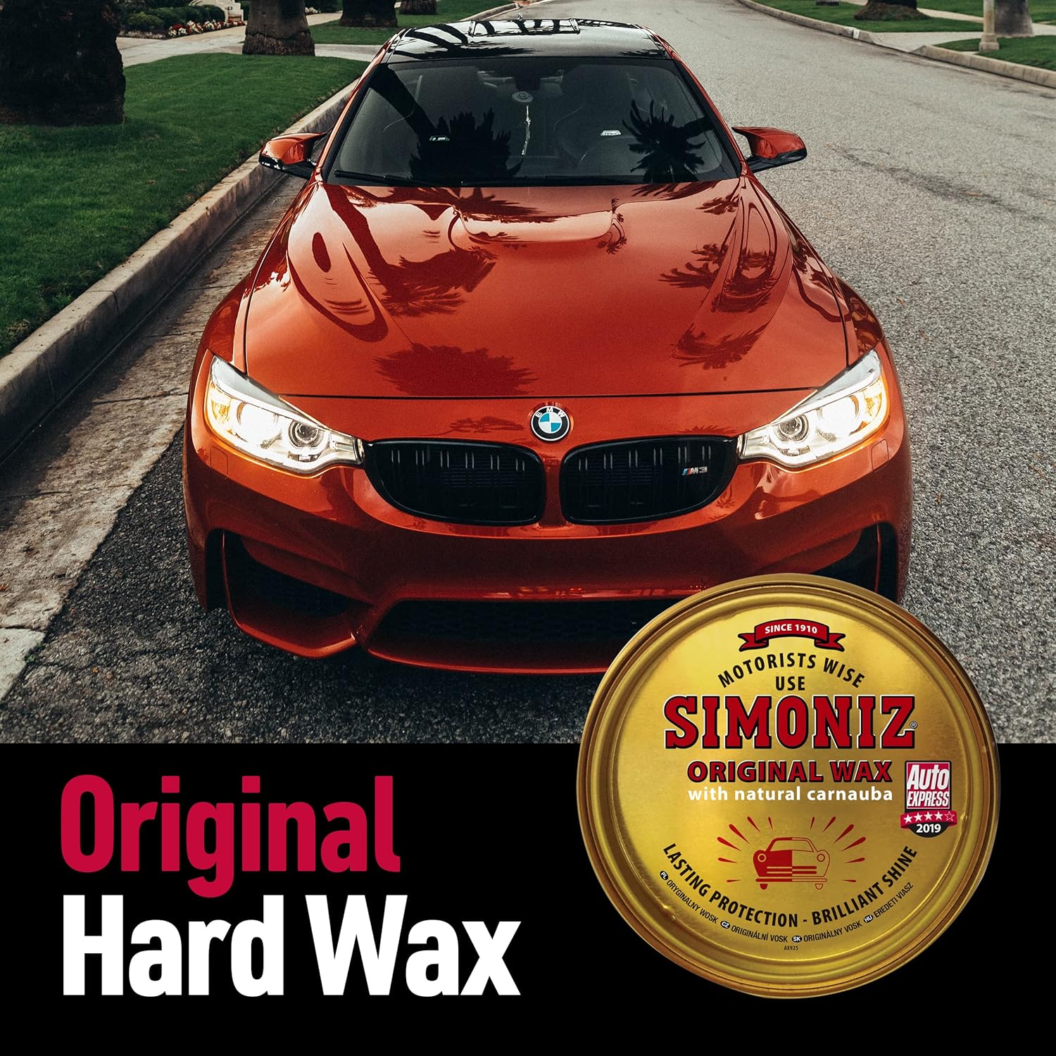 Simoniz car wax 150g, restores shine, protects paint finish.