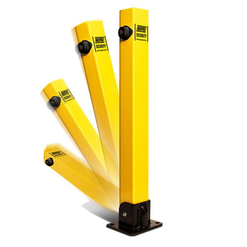 MP9732 Square Fold Down Security Post With Integral Top Lock