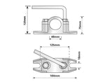 Maypole 48mm Cast Ribbed Clamp For MP9745/MP9744