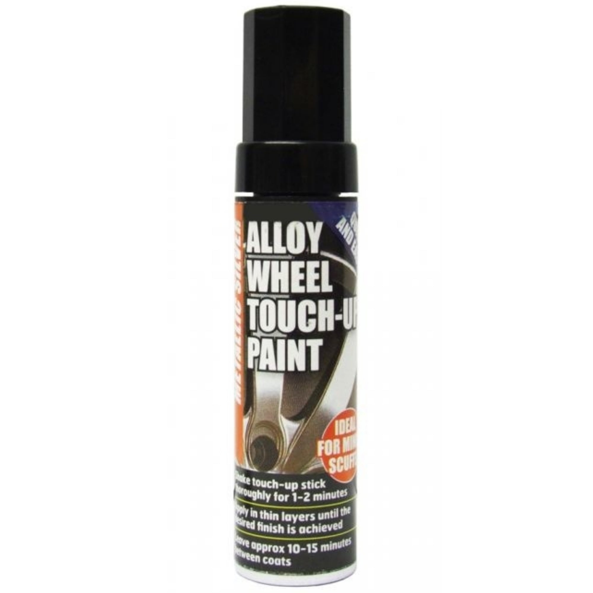 E-TECH Metallic Silver Alloy Wheel Paint Touch-up Stick 12ml