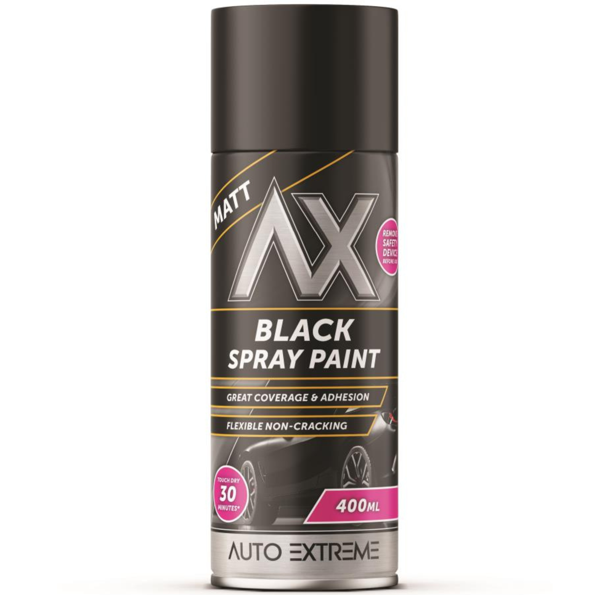 Rapide Auto Extreme Black Matt Spray Paint 400ml