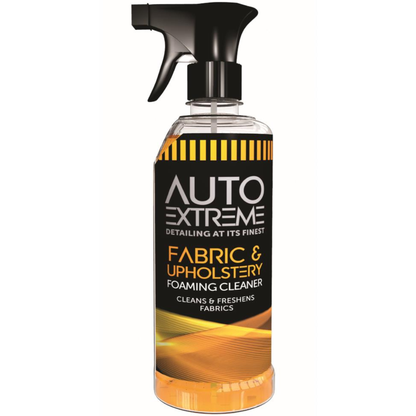 Auto Extreme fabric and upholstery foaming cleaner, 720 ml trigger spray bottle, designed for deep cleaning car seats, carpets, and interior fabrics.