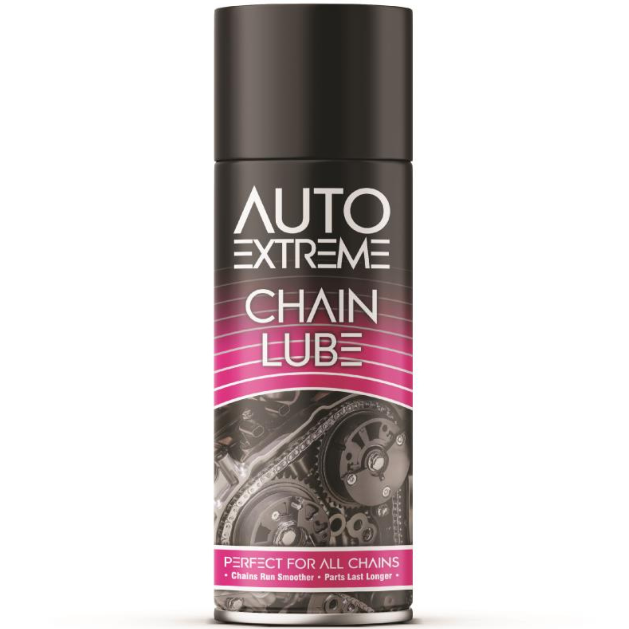 Auto Extreme Chain Lube 300ml aerosol can – a high-performance lubricant designed for motorcycle and bicycle chains,  with a precision spray nozzle for easy application