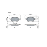 Bosch Brake Pad Set 0986494441 - BP1363