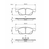 Bosch Brake Pad Set 0986494818 - BP1992