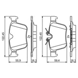 Bosch Brake Pad Set 0986494819 - BP1993