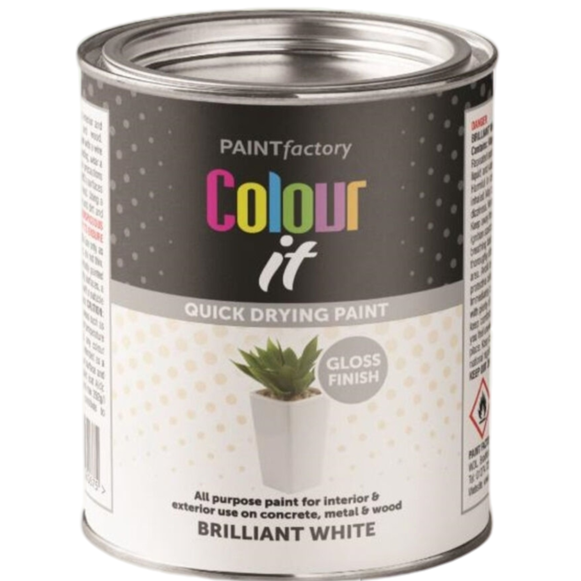 PaintFactory White Gloss Paint Tin 300ml