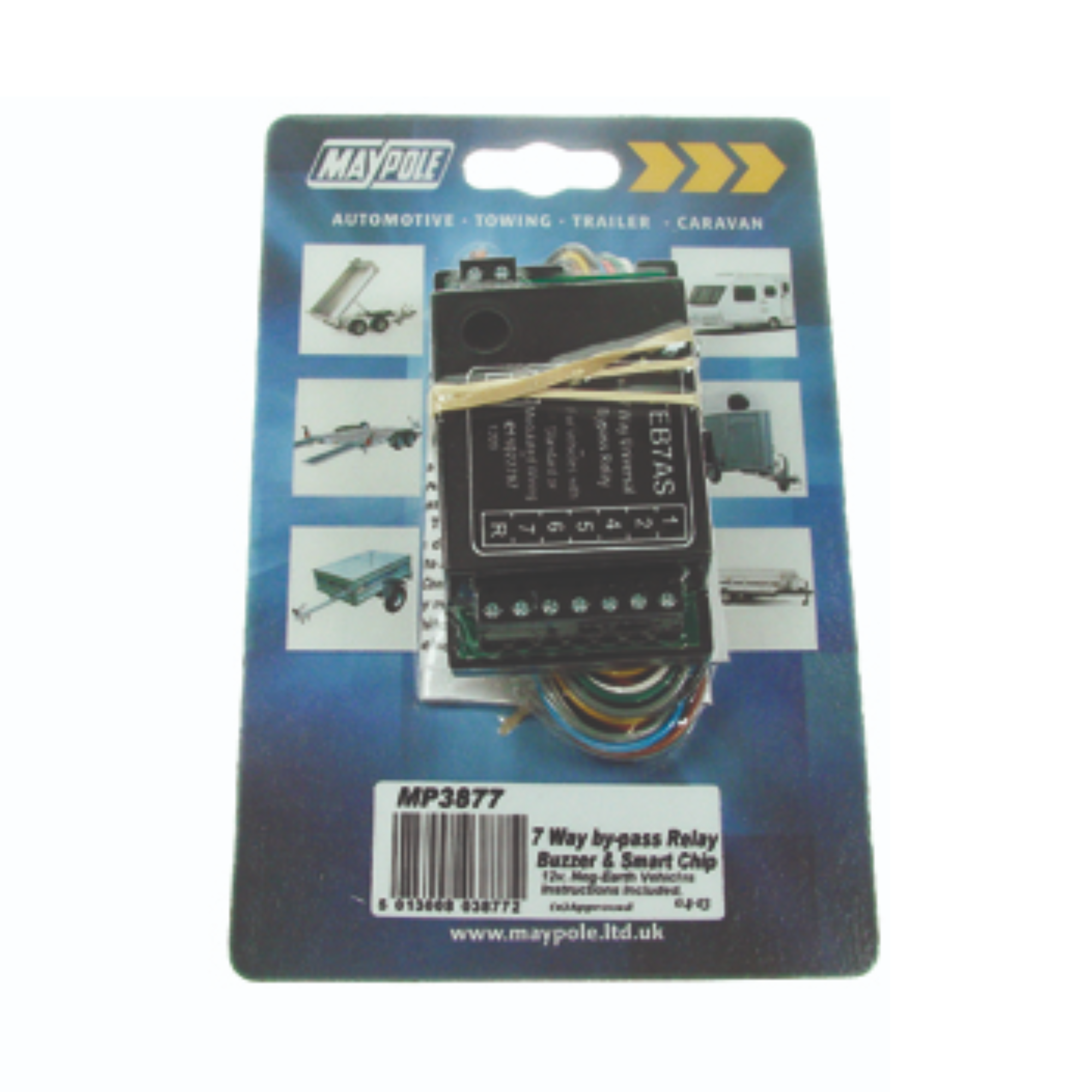 12V 7 Way Bypass Relay Display Packed