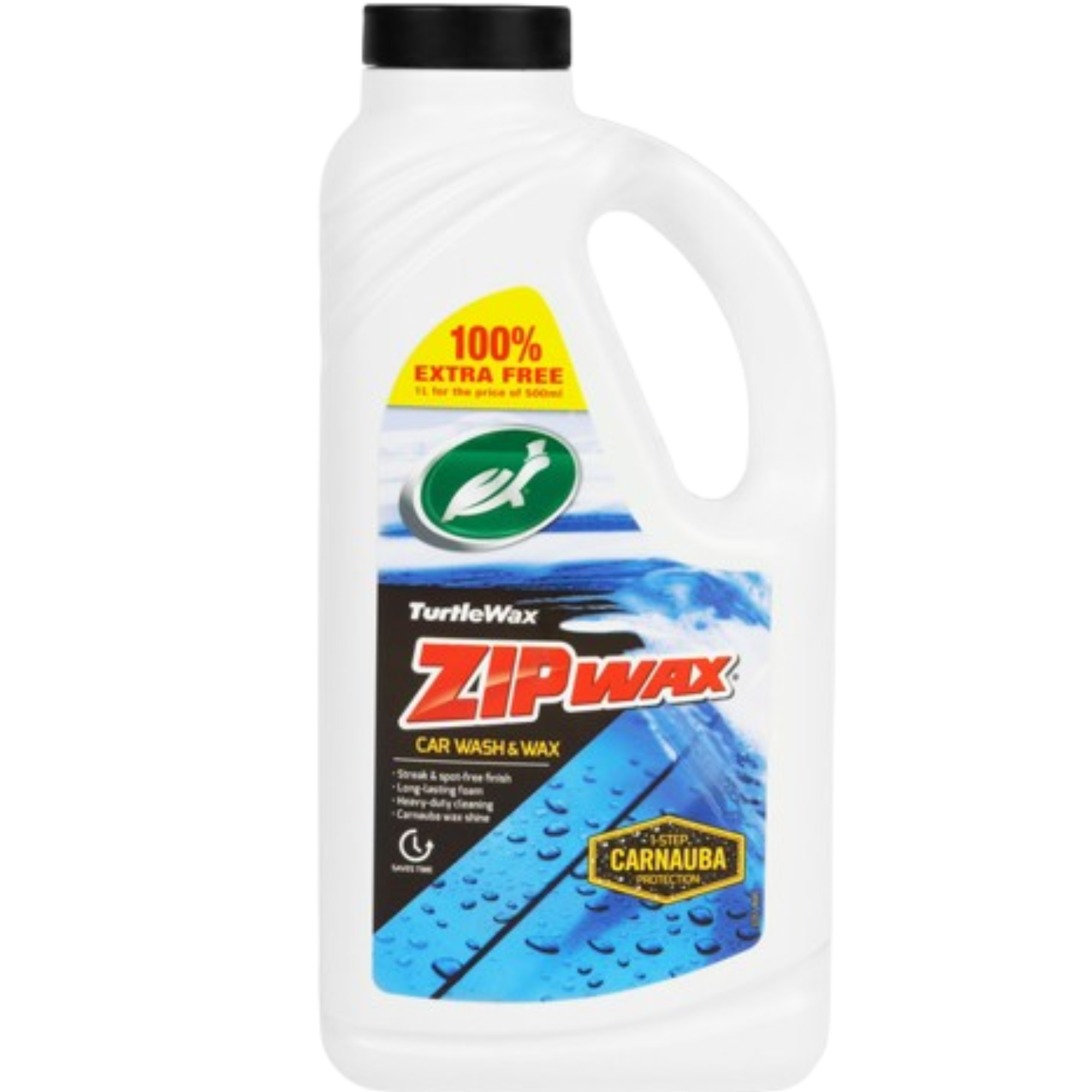 Turtle Wax Zip Wax Wash & Wax 500ml + 100% FREE