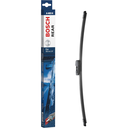 Bosch Aerotwin rear wiper blade, 16-inch (400mm), frameless aerodynamic rear windshield wiper for vehicles, model A403H