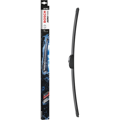 Bosch Aerotwin Rear Wiper Blade AR708U, 28-inch (700 mm) rear windshield wiper with frameless aerodynamic design and durable rubber blade for smooth, streak-free rear window wiping