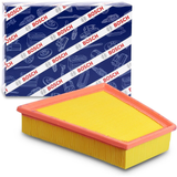 1457433532,S3532,Bosch air filter 1457433532 S3532, rectangular automotive engine air filter with pleated paper element and black plastic frame