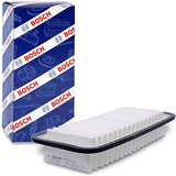 1457433971,S3971,Bosch air filter 1457433971 S3971, rectangular automotive engine air filter with pleated paper element and black plastic frame