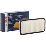1457433972,S3972,Bosch air filter 1457433972 S3972, rectangular automotive engine air filter with pleated paper element and black plastic frame