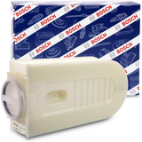 F026400133,S0133,Bosch air filter F026400133 S0133, rectangular automotive engine air filter with pleated paper element and black plastic frame