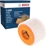 F026400289,S0289,Bosch air filter F026400289 S0289, rectangular automotive engine air filter with pleated paper element and black plastic frame