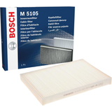 1987435105 - M5105,"Bosch Cabin Air Pollen Filter model 1987435105 (M5105), rectangular automotive air filter with pleated white filtration material and black frame, designed to remove pollen, dust, and other airborne particles from vehicle interiors."