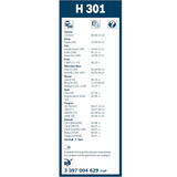 Bosch Super Plus Plastic Design Blade Rear 12" (300mm) - H301