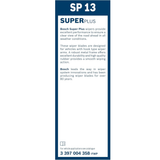 Bosch Super Plus Conventional Wiper Blade 13" (340mm) - SP13