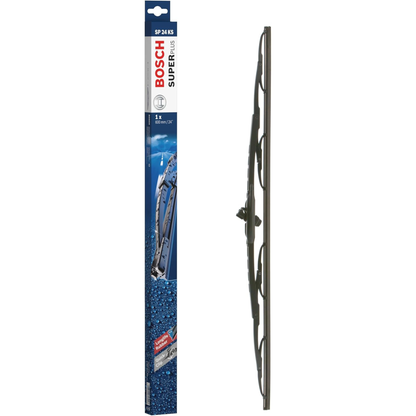 Bosch Super Plus conventional windshield wiper blade, 24-inch (600mm), durable metal frame car wiper blade, model SP24KS