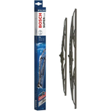 Bosch Super Plus conventional windshield wiper blade set, 21-inch and 18-inch (525mm/450mm), durable metal frame car wiper blades, model SP21/18S