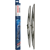 Bosch Super Plus Conventional Wiper Blade Set, 21-inch (525mm) driver and passenger blades, model SP21/21S, designed for smooth and streak-free windshield cleaning